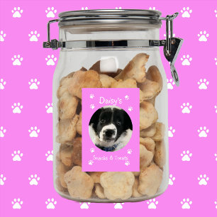 Personlig Pet Treat Burk Mat Etikett