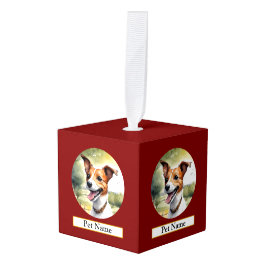 Personlig Pet Wooden Cube Ornament