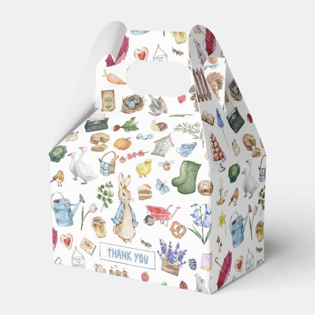 Personlig Peter the Rabbit Birthday Favor Box Presentaskar (Framsidan Sidan)