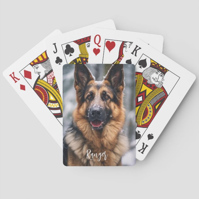 Personlig Pets foto med Namn Casinokort (Baksidan)