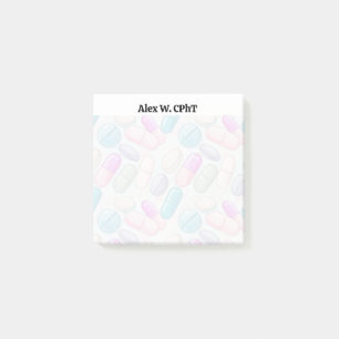 Personlig Pharmacy Tech Sticky Notes Post-it Block