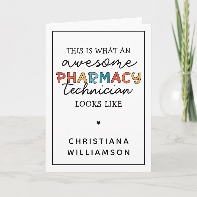 Personlig Pharmacy Technician Fantastisk Funny Kort (Framsida)