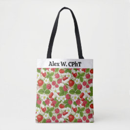 Personlig Pharmacy Tote Bag Berry Red Tygkasse