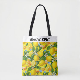 Personlig Pharmacy Tote Bag Lemon Gult Tygkasse