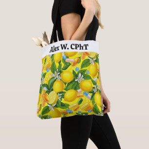 Personlig Pharmacy Tote Bag Lemon Gult Tygkasse