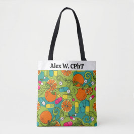 Personlig Pharmacy Tote Bag Retro-Orangar Tygkasse