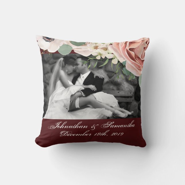 Personlig Photo 16" x16" Pillow Geometric Vin Kudde (Framsida)