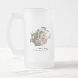 Personlig Photo and Text Bläck Spot 16oz eller 10o Frostat Ölglas