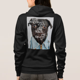 Personlig Photo and Text Black Zip T Shirt