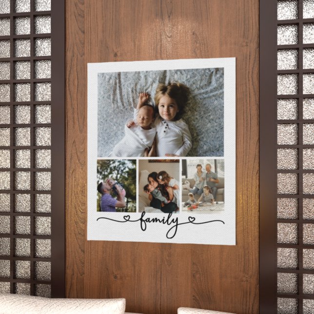 Personlig Photo and Text Photo Collage Family Poster (Skapare uppladdad)