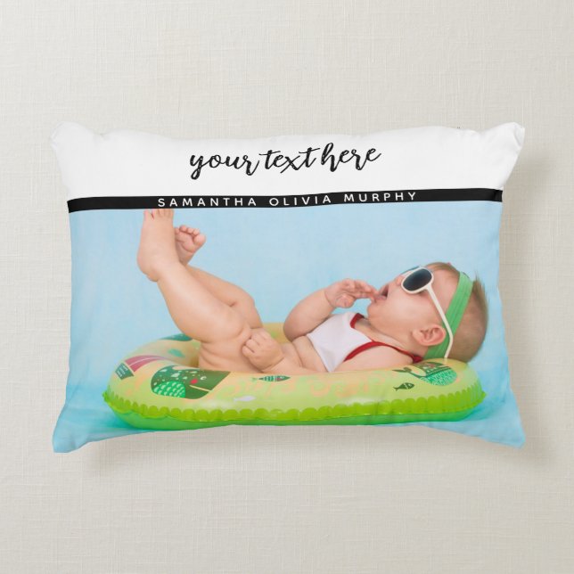 Personlig Photo Baby Kärlek & Namn Memorials Prydnadskudde (Framsidan)