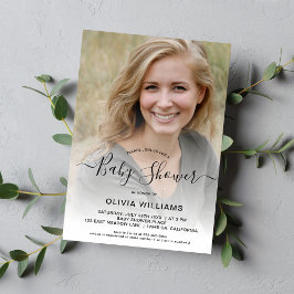 Personlig Photo Baby Shower Inbjudningar