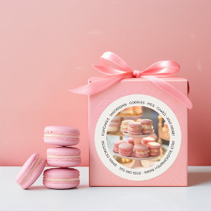 Personlig Photo Bakery Cupcoa Cake Shop Runt Klistermärke