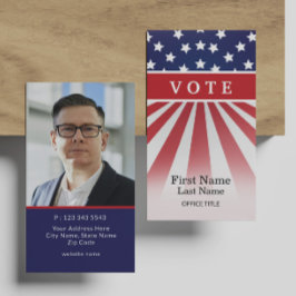 Personlig Photo (baksidan) Kampanj Val Visitkort