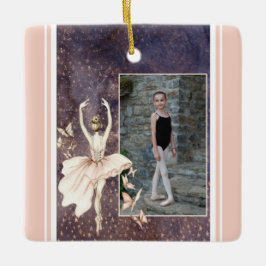 Personlig Photo Ballerina, Butterfly-julen Julgransprydnad Keramik