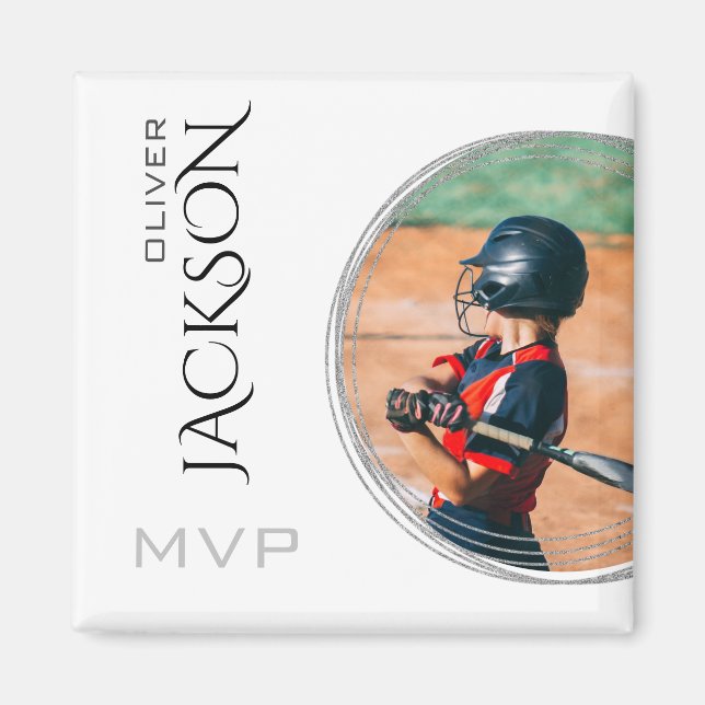 Personlig Photo Baseball Card Magnet (Framsidan)