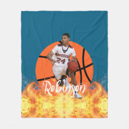 Personlig Photo Basketball Player Fleecefilt