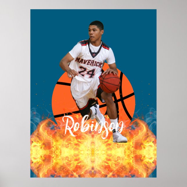 Personlig Photo Basketball Player Poster (Framsidan)