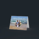 Personlig Photo Beach Ocean-julkort Kort<br><div class="desc">Skicka badviber till dina vänner och din familj med det här julhälsningskortet i snyggt. Utformningen har det pulserande akvafblåa och vita havet vågar vid kusten Melbourne i Australien. Du kan anpassa den moderna texten så att du kan lägga till din familj namn och ditt foto.</div>