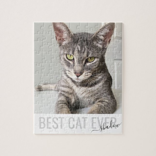 Personlig Photo Best Cat All Anpassningsbar Pet Ji Pussel (Vertikal)