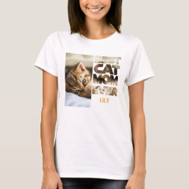 Personlig Photo Best Cat mamma någonsin T Shirt