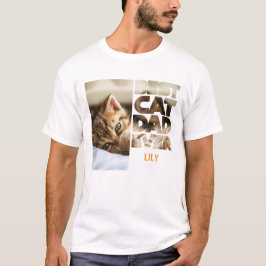 Personlig Photo Best Cat pappa någonsin T Shirt