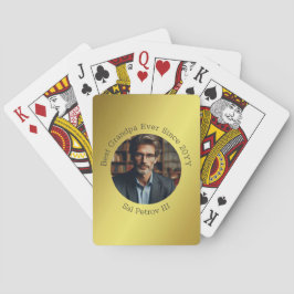 Personlig Photo Best Grandpa nånsin Guld Casinokort