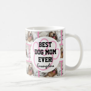 Personlig Photo BEST HUND MAMMA EVER Kaffemugg