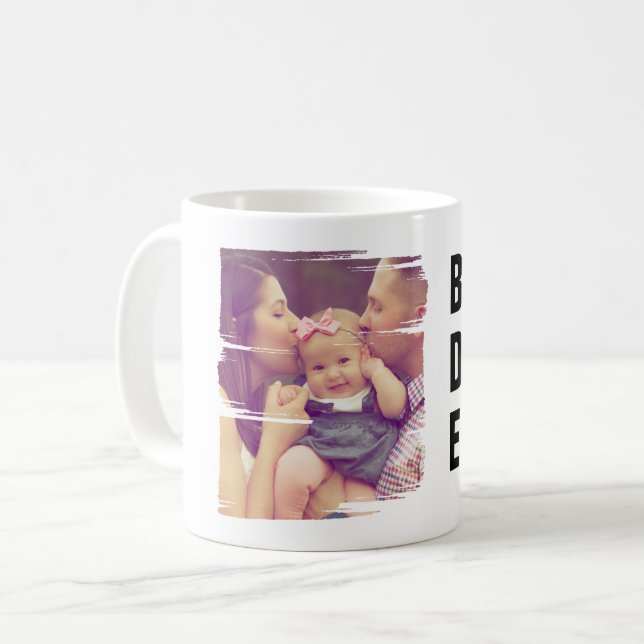 Personlig Photo Best Pappa Alltid Fars dag Kaffemugg (Framsida vänster)