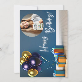 Personlig Photo Birthday Card - Ballon & Gift Inbjudningar