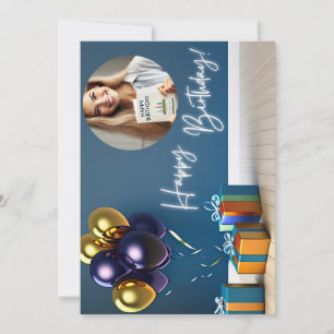 Personlig Photo Birthday Card - Ballon & Gift Inbjudningar