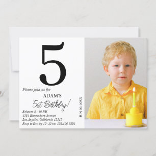 Personlig Photo Birthday Kids Boy Girl Party Inbjudningar
