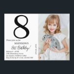 Personlig Photo Birthday Kids Boy Girl Party Inbjudningar<br><div class="desc">Personlig Foto Birthday Kids Boy Girl Party Underbar för födelsedag kan vara personlig med den ålder du vill ha För ung och gammal. Skapa varaktiga minnen på din födelsedagskalas med det klassiska födelsedagsfest inbjudan! Med ett stort fet serif-teckensnitt som visar siffran "8", ett foto av födelsedagspojken/flickan och en modern mall...</div>