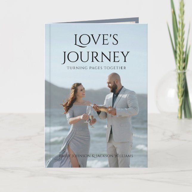 Personlig Photo Bok-temed Wedding Investigation Inbjudan (Framsida)