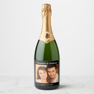 Personlig Photo Bröllop Sparkling Vin Favor La