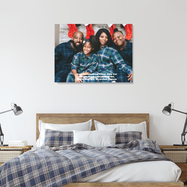 Personlig Photo Canvas, julfoto Canvastryck (Insitu (sovrum))