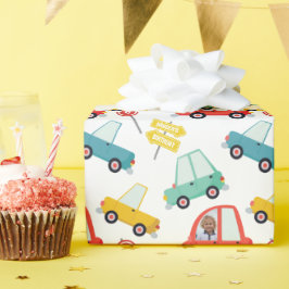 Personlig Photo Cars Wrapping Papper Presentpapper