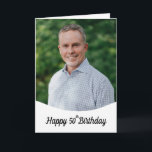 Personlig Photo Chic Brother 50:e födelsedagen Kort<br><div class="desc">Personlig Photo Chic Brother 50:e födelsedag, en vacker design som är avsedd för alla som tittar vackra födelsedagskort för broder, födelsedagskort för äldre bror eller födelsedagskort för lillebror, den här skulle vara coola. Utformningen innehåller ett foto med anpassningsbar som kan anpassas, du kan lägga in den ålder du vill ha...</div>