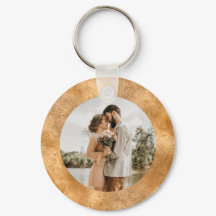 Personlig Photo Chic White Guld Bröllop Minimal