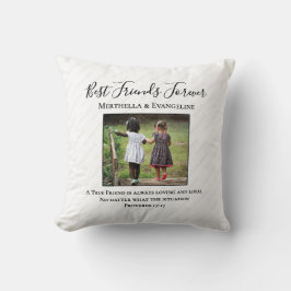 Personlig Photo Christian Quote Best Friends Kudde