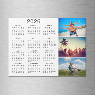 Personlig Photo Collage 2024 Calendar Magnet