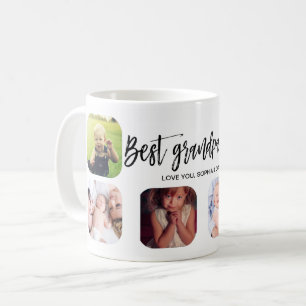 Personlig Photo Collage Best Grandpa-gåva Kaffemugg