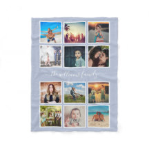 Personlig Photo Collage Family Light Dusty Blue
