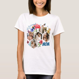 Personlig Photo Collage, farmor i trädgård T Shirt