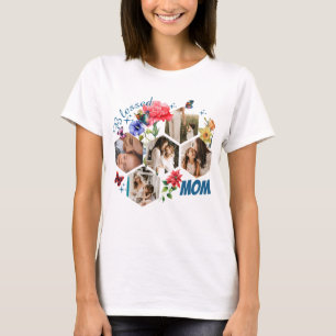 Personlig Photo Collage, farmor i trädgård T Shirt