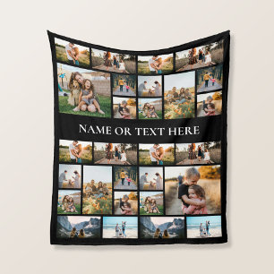 Personlig Photo Collage Fleece Blanket
