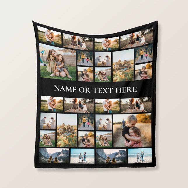 Personlig Photo Collage Fleece Blanket (Skapare uppladdad)