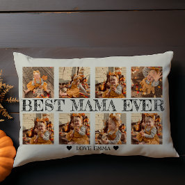Personlig Photo Collage Gift Best Mamma någonsin Prydnadskudde