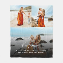 Personlig Photo Collage Kärlek You Fleece Blanket