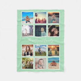 Personlig Photo Collage KeepsakSea Glass Fleecefilt